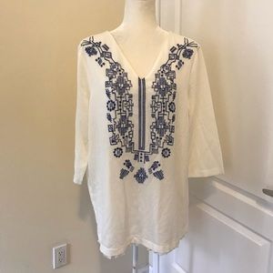 Grecian Blue Plus Size Blouse XL